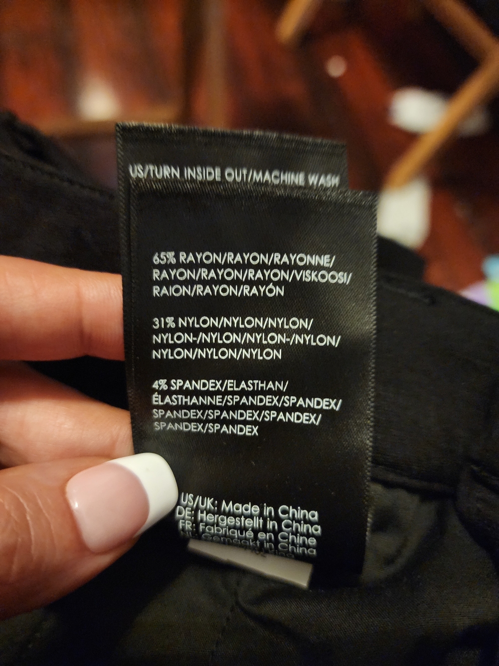 Liverpool Black Tapered Trouser, Size 4 - Picture 6 of 6
